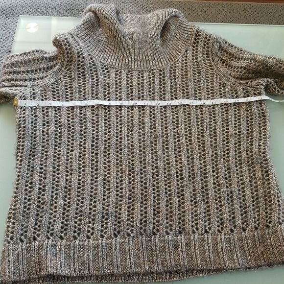 Chico's Wool Blend Cowl Neck Metallic Accent Lightweight Sweater - Picture 6 of 9